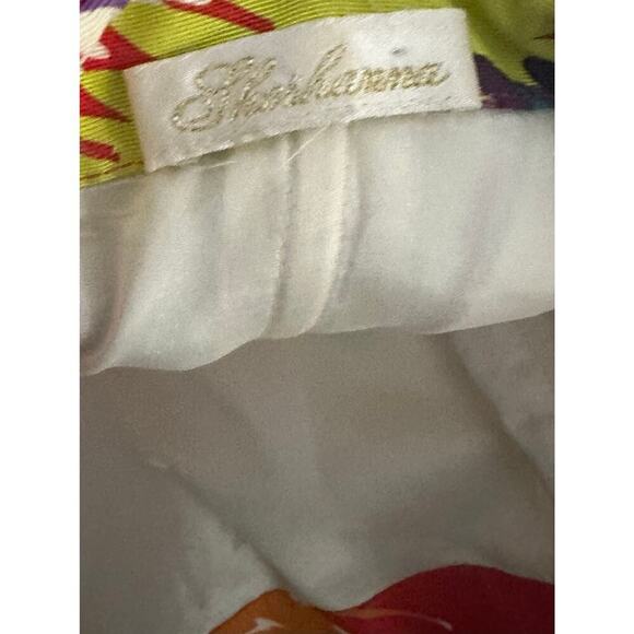 SHOSHANNA Silk-Blend Multicolor Abstract Splash Print Strapless Tulip Dress - XS - Picture 4 of 5